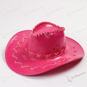 Pink LED Light Up Cowgirl Neon Night Party Hat
